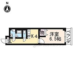 サンシャイン烏丸 1DKの間取図画像