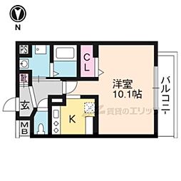 ウエストパレス小川 1Kの間取図画像