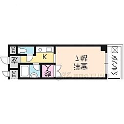 メゾン・ド・フルール 1Kの間取図画像