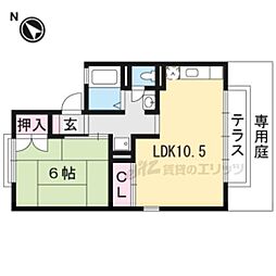 セジュール金閣 1LDKの間取図画像