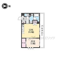 THE RESIDENCE御車道 1LDKの間取図画像