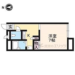 レオパレス松ケ崎 1Kの間取図画像