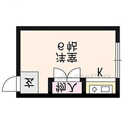 コーポK ワンルームの間取図画像