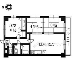 Uレジデンス修学院 3LDKの間取図画像