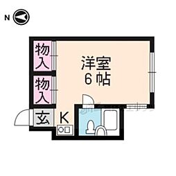 ボックス七条 ワンルームの間取図画像