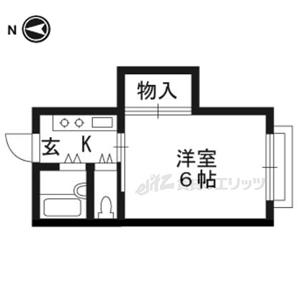 ハイツささや 203｜京都府京都市右京区西京極葛野町(賃貸マンション1K・2階・17.82㎡)の写真 その2