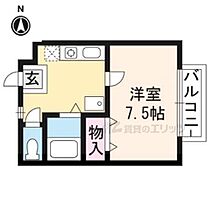 Ｎ’ｓ双ケ丘 207 ｜ 京都府京都市右京区御室岡ノ裾町（賃貸アパート1K・2階・20.25㎡） その2