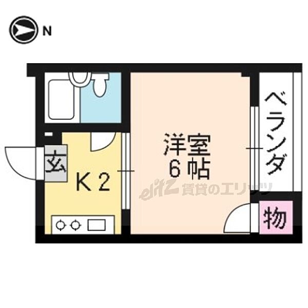 ドミトリー北斗 205｜京都府京都市東山区本町７丁目(賃貸マンション1K・2階・16.00㎡)の写真 その2