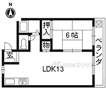 ショウエイハウス 203 ｜ 京都府京都市右京区西京極西衣手町（賃貸アパート1LDK・2階・35.00㎡） その2