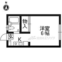 洛友 102 ｜ 京都府京都市右京区西京極東衣手町（賃貸アパート1K・1階・17.39㎡） その2