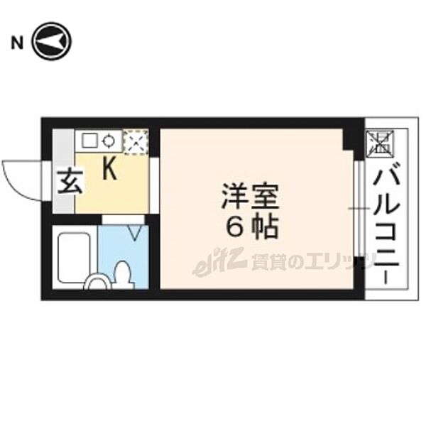 洛南ハイツ 406｜京都府京都市南区吉祥院九条町(賃貸マンション1K・4階・15.23㎡)の写真 その2