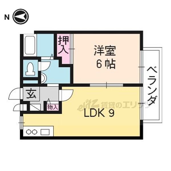 京都府京都市南区唐橋花園町(賃貸アパート1LDK・2階・35.91㎡)の写真 その2