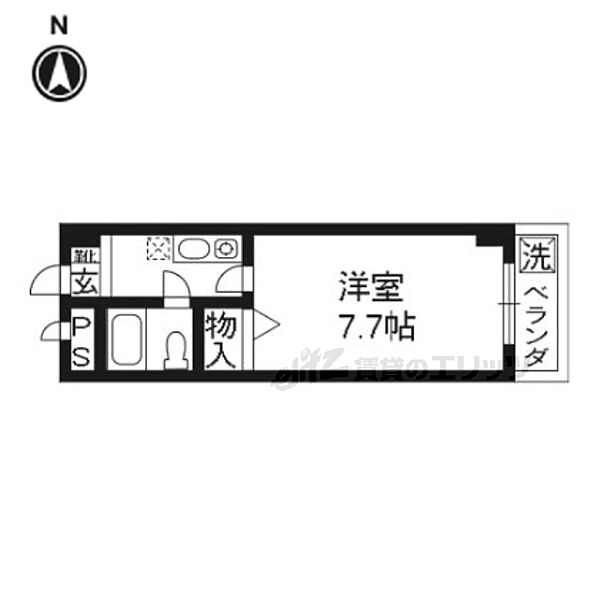 グランデール桂川 ｜京都府京都市右京区梅津東構口町(賃貸マンション1K・2階・21.28㎡)の写真 その2