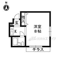 ピノハウス 107 ｜ 京都府京都市中京区西ノ京原町（賃貸アパート1K・1階・17.00㎡） その2