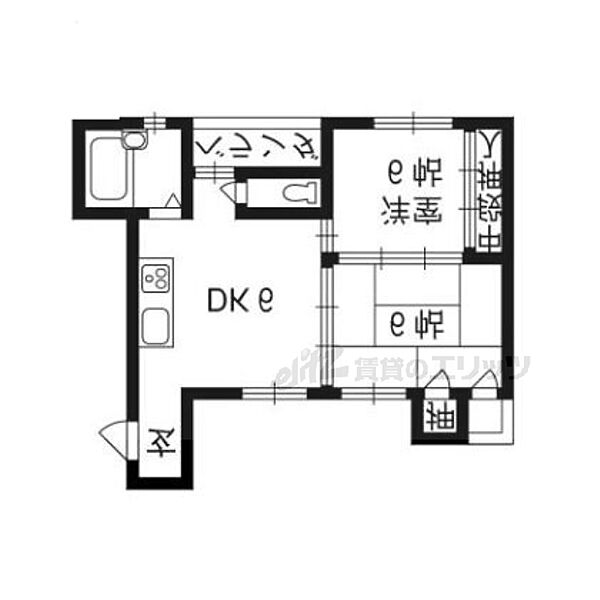 マンション丸高 502｜京都府京都市東山区本町通五条上る金屋町(賃貸マンション2DK・5階・35.64㎡)の写真 その2