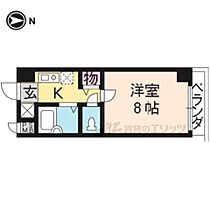 京都府京都市右京区西院坤町（賃貸マンション1K・5階・22.55㎡） その2