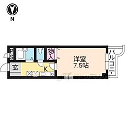 サージュ 1Kの間取図画像