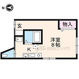 西京極みのりビル ワンルームの間取図画像