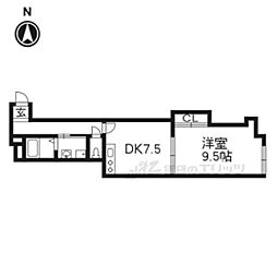 伽羅唯心庵 1DKの間取図画像