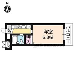 エイト桂 1Kの間取図画像