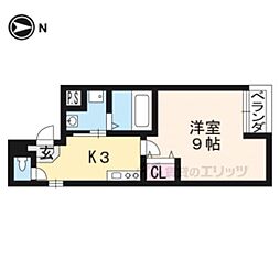 アンシェント・ルミネ 1Kの間取図画像