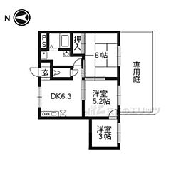 上阿達谷口マンション 3DKの間取図画像