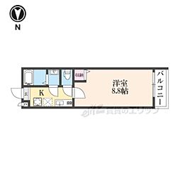 イーストコート東山 1Kの間取図画像