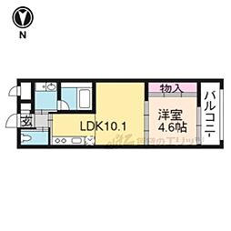 MONOCOMODOWEST 1LDKの間取図画像