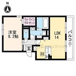 LunaNube 1LDKの間取図画像