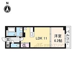 ルミエール西洞院 1LDKの間取図画像
