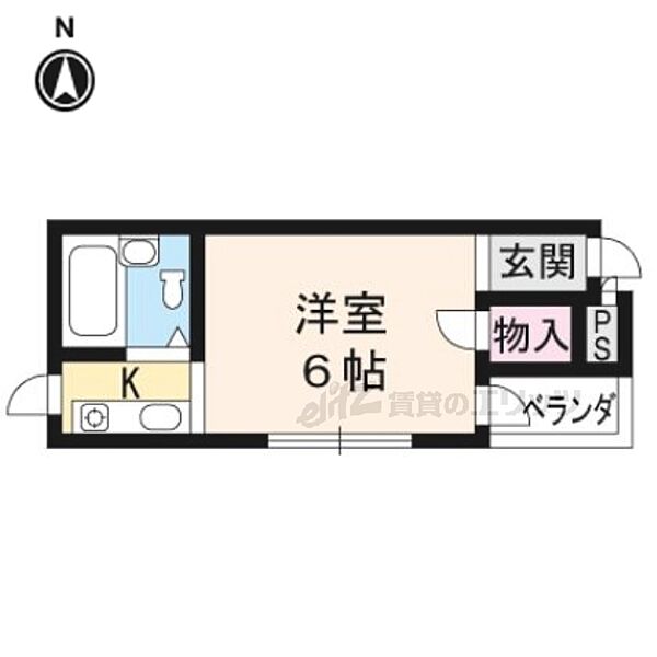 レジデンス人見 204｜京都府京都市左京区丸太町通川端東入東丸太町(賃貸マンション1K・2階・15.03㎡)の写真 その2