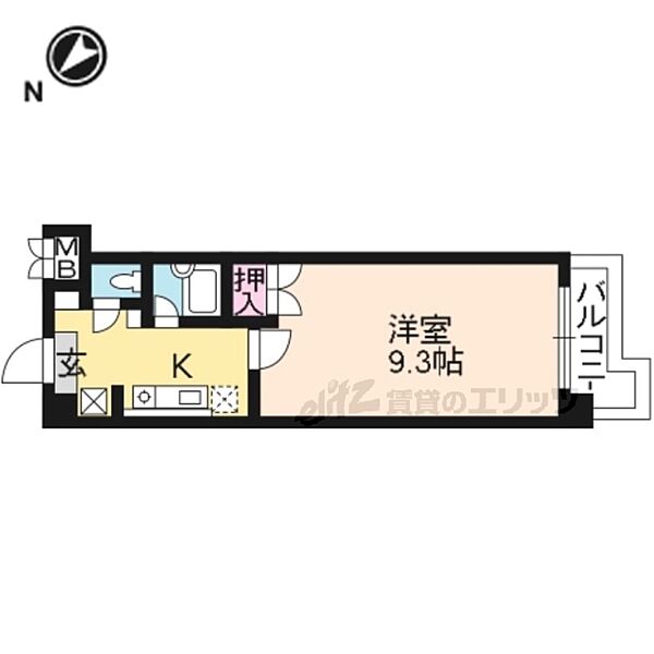 アートプラザ124 4011｜滋賀県草津市野路東４丁目(賃貸マンション1K・4階・26.94㎡)の写真 その2