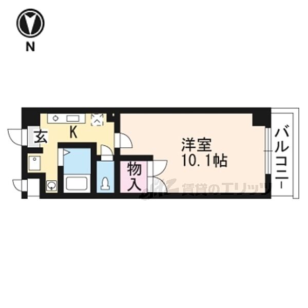 アートプラザ・ユー 4010｜滋賀県草津市南笠東１丁目(賃貸マンション1K・4階・29.14㎡)の写真 その2