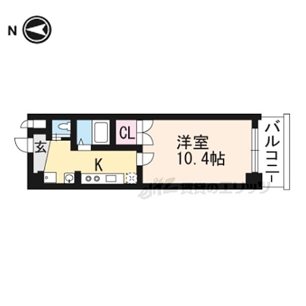 アートプラザ・ミー 4006｜滋賀県草津市南笠東１丁目(賃貸マンション1K・4階・30.50㎡)の写真 その2