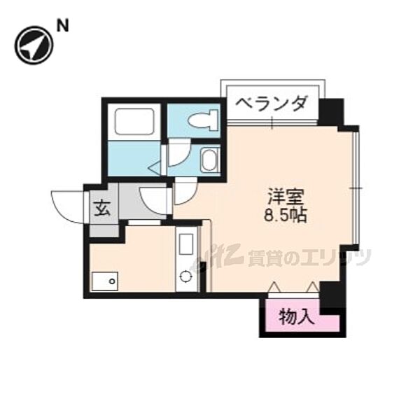 滋賀県大津市中央３丁目(賃貸マンション1K・3階・25.40㎡)の写真 その2