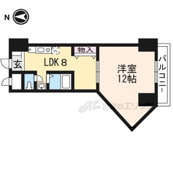 滋賀県大津市月輪１丁目(賃貸マンション1DK・6階・40.16㎡)の写真 その2