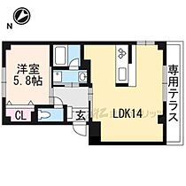 滋賀県大津市雄琴北２丁目（賃貸アパート1LDK・1階・44.92㎡） その2