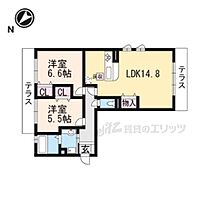 ＯＴＴ’Ｓ和I 101 ｜ 滋賀県大津市月輪２丁目（賃貸マンション2LDK・1階・62.92㎡） その2