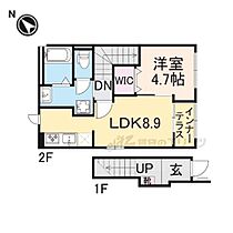 滋賀県野洲市西河原（賃貸アパート1LDK・2階・42.34㎡） その2