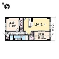 滋賀県草津市笠山４丁目（賃貸マンション2LDK・4階・60.17㎡） その2