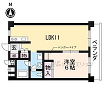 エリッツ7 603 ｜ 京都府京都市右京区西院六反田町（賃貸マンション1LDK・6階・44.55㎡） その2