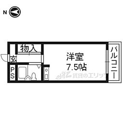 アネックスジロ 3階1Kの間取り