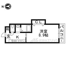 Casadeissa ワンルームの間取図画像