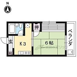 ハイツ泉 1階1Kの間取り