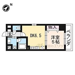 JR東海道・山陽本線 大津駅 徒歩11分の賃貸マンション 6階1DKの間取り