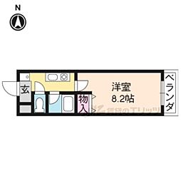 グランディールseta 1Kの間取図画像