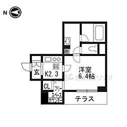 ミラージュ清水 1Kの間取図画像