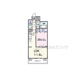 SYS大将軍 1LDKの間取図画像