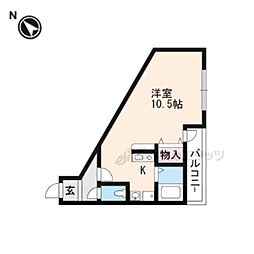 フェイム瀬田 ワンルームの間取図画像