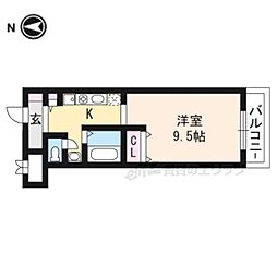 ジュネス藤 1Kの間取図画像